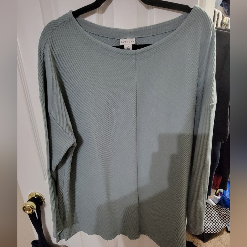 Ava & Viv Long Sleeve Sweater Size 2X
